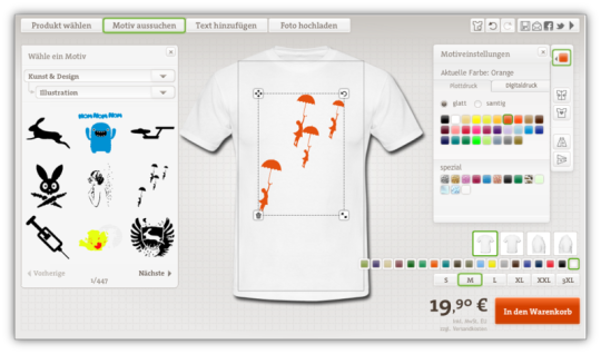 Design T-Shirt mit Druck Selbst Gestalten